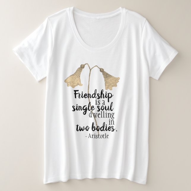 Blume für Freundschaftsangebote Große Größe T-Shirt (Design vorne)