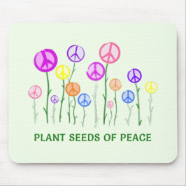 Blume für Friedenszeichen Mousepad