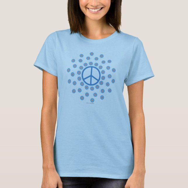 Blume für Friedenszeichen T-Shirt (Vorderseite)