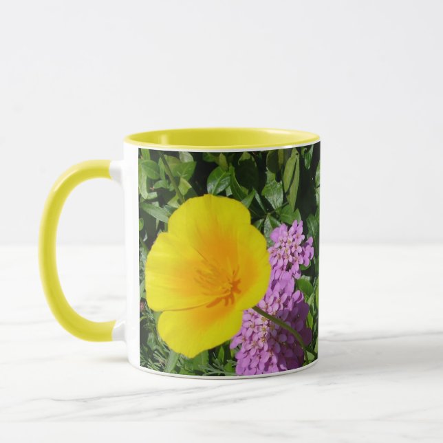 Blume für gelbe Stiefmütterchen Tasse (Links)