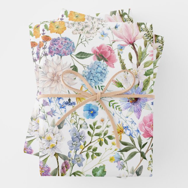 Blume für gemischte Gartenanlagen Geschenkpapier Set (Beispiel)