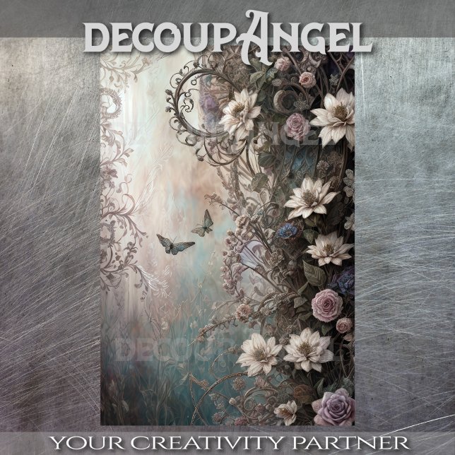 Blume für Gotische Engel #6 - Decoupage - Seidenpapier (Von Creator hochgeladen)