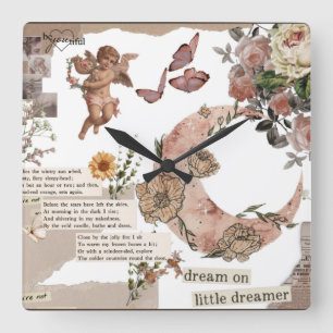 Blume für Grafik zitiert jornal angel T - Shirt Quadratische Wanduhr