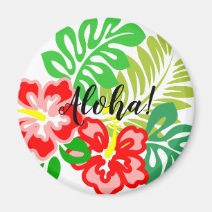 Blume für hawaiianischen Hibiskus Magnet