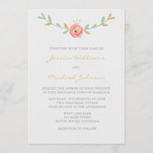 Blume für Hochzeiten Einladung