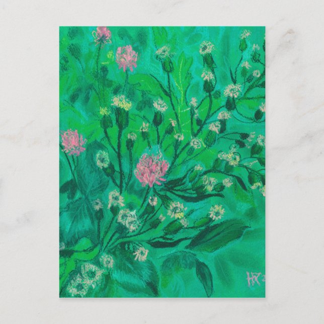 Blume für Hummeln, Wildblumen im Sommer Postkarte (Vorderseite)