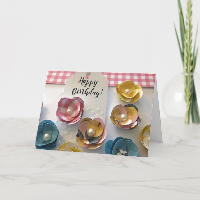 Blume für Ihren Geburtstag Karte (Vorderseite)