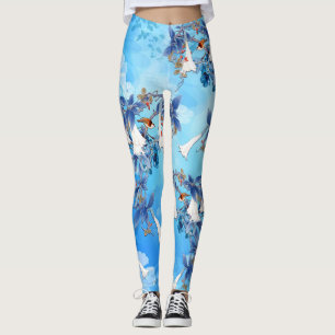 Blume für illustrierte Wasserfarben Leggings