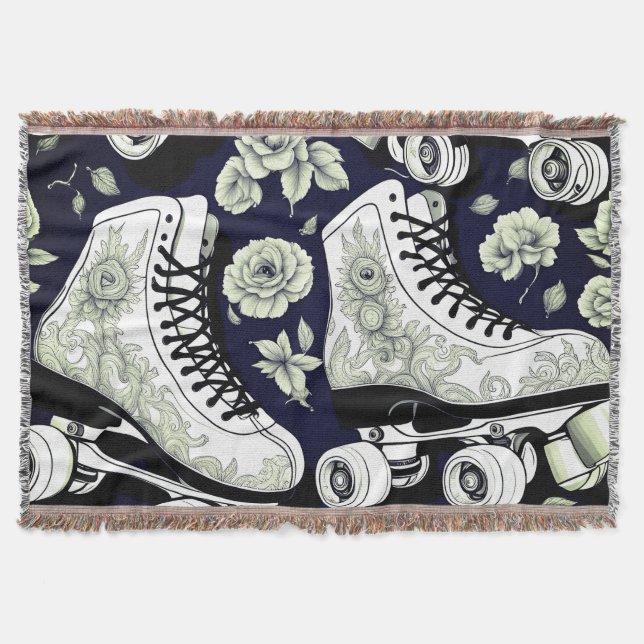 Blume für klassische Roller-Skate, Schwarz-weiß Decke (Vorderseite)