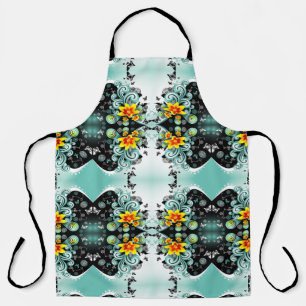 Blume für klassische Stile - All-over-Print-Schürz Schürze