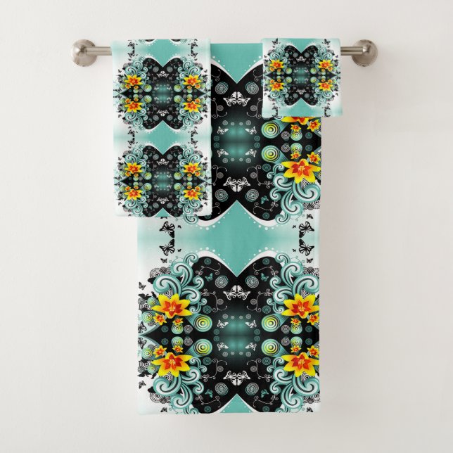 Blume für klassische Stile Badhandtuch Set (Insitu)