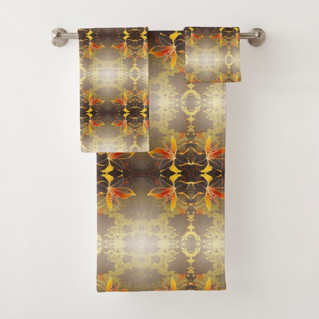 Blume für klassische Stile Badhandtuch Set (Insitu)