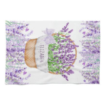 Blume für Monogramm Name Lavender-Aktionskorb Grün