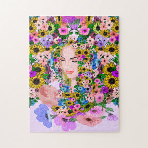 Blume für Mutter und Baby Puzzle