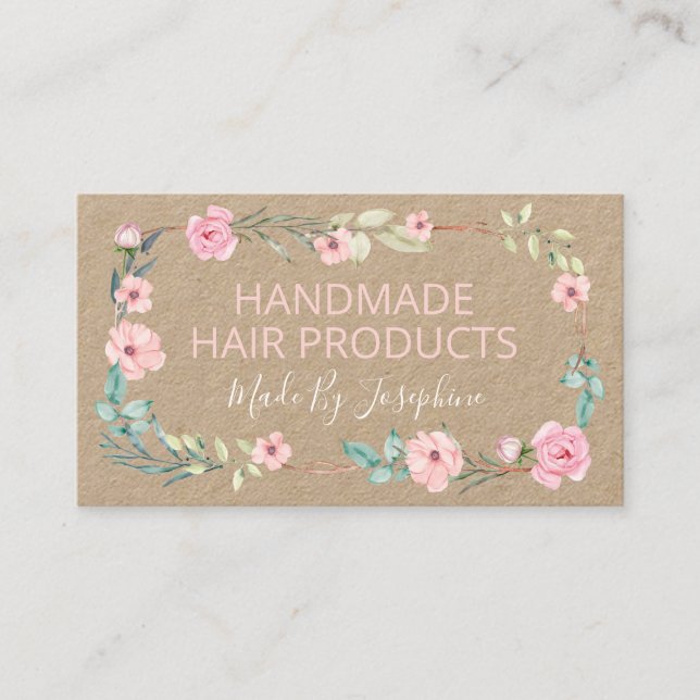 Blume für Naturprodukt Visitenkarte (Vorderseite)
