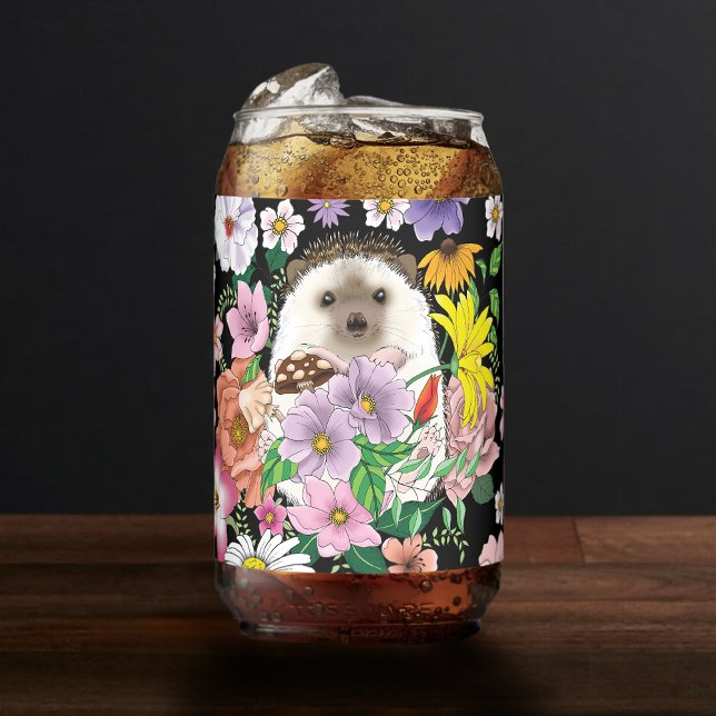 Blume für niedliche Igel Dosenglas (Von Creator hochgeladen)