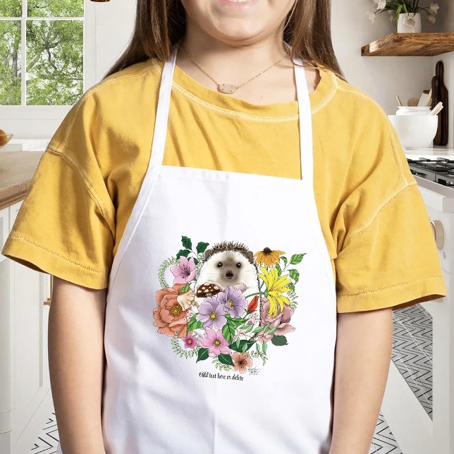 Blume für niedliche Igel Kinderschürze (Von Creator hochgeladen)