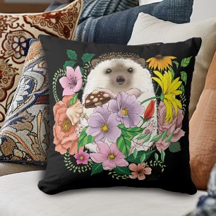 Blume für niedliche Igel Kissen
