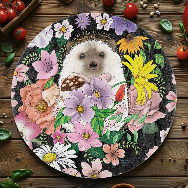 Blume für niedliche Igel Schneidebrett (Von Creator hochgeladen)