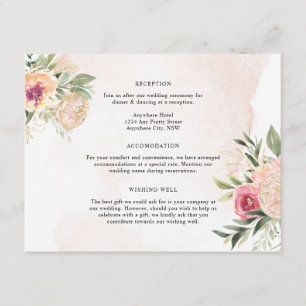 Blume für Peony und Gold Foil Begleitkarte