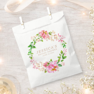 Blume für Rosa Aquarellfarben Brautparty Geschenktütchen