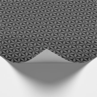 Blume für schwarze Geometrie Geschenkpapier