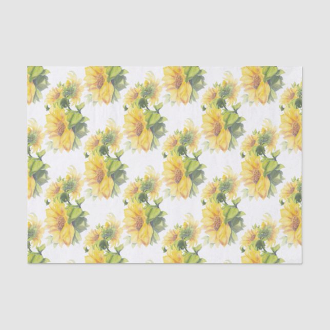 Blume für Sonnenblumen Seidenpapier (Vorderseite)