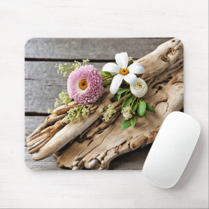 Blume für Treibholz Mousepad