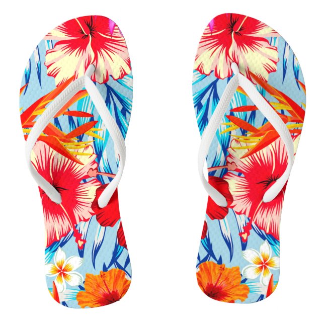 Blume für tropischen Hibiskus Flip Flops (Fußbett)