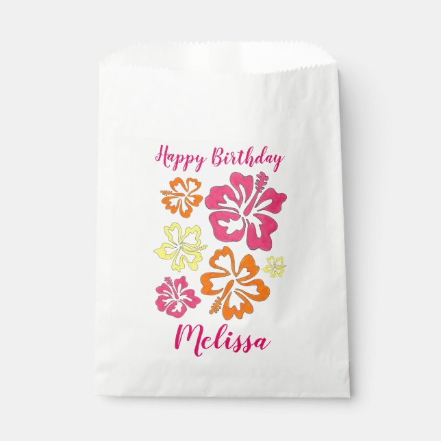 Blume für tropischen Hibiskus Geschenktütchen (Vorderseite)