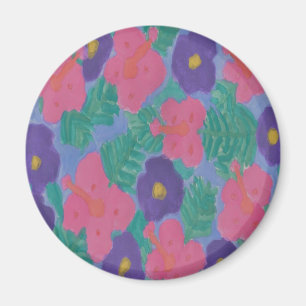Blume für tropischen Hibiskus Magnet