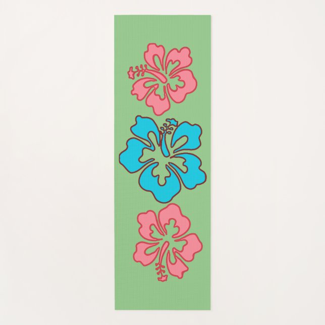 Blume für tropischen Hibiskus Yogamatte (Vorderseite)
