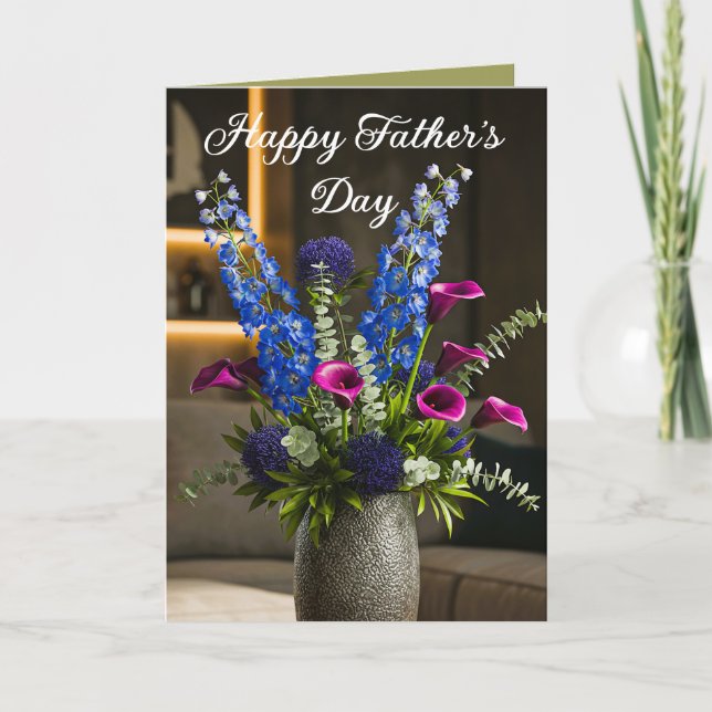 Blume für Vater (1) Feiertagskarte (Vorderseite)