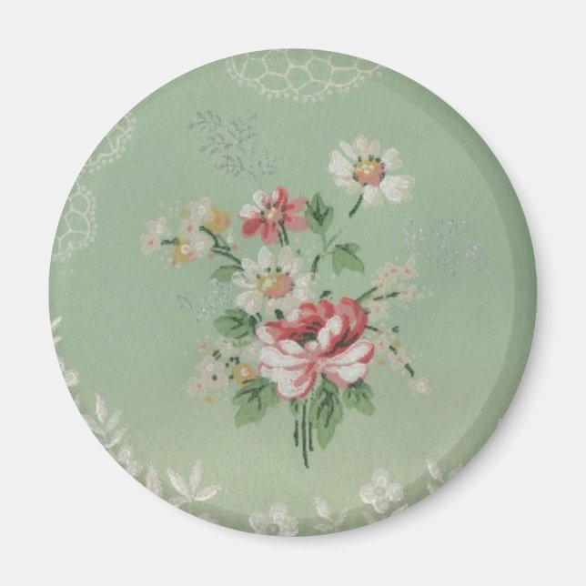 Blume für Vintage Hintergrundbilder Magnet (Vorne)