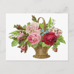Blume für Vintage Rose Postkarte
