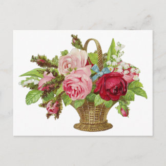 Blume für Vintage Rose Postkarte