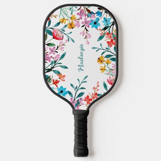 Blume für Wasserfarben, angepasstes Pickleball-Pad Pickleball Schläger (Vorderseite)