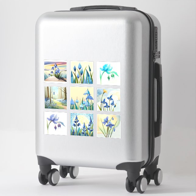 Blume für Wasserfarben Aufkleber (Koffer)