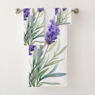 Blume für Wasserfarben Badhandtuch Set