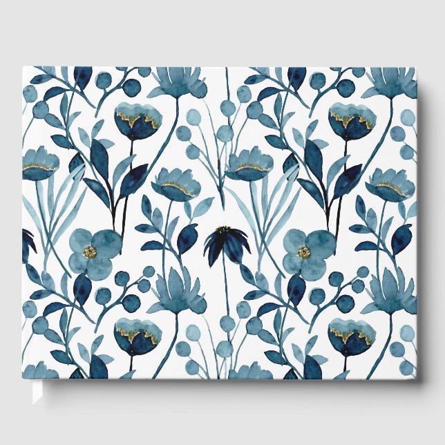 Blume für Wasserfarben Gästebuch (Vorderseite)