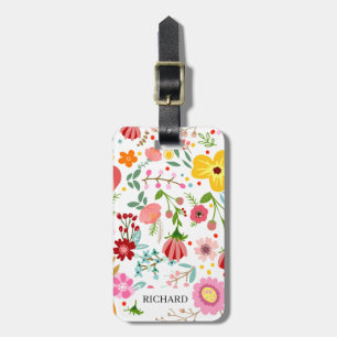 Blume für Wasserfarben Gepäckanhänger