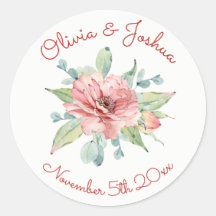 Blume für Wasserfarben - Hochzeitskleber