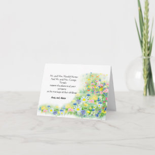 Blume für Wasserfarben Karte