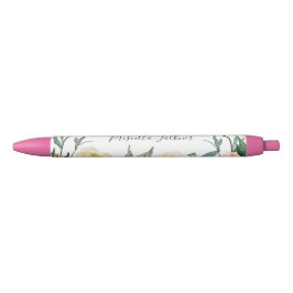 Blume für Wasserfarben mit Monogrammname Kugelschreiber