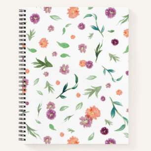 Blume für Wasserfarben Notizbuch