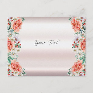 Blume für Wasserfarben Postkarte