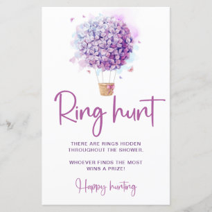 Blume für Wasserfarben Ring Hunt Game