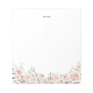 Blume für Wasserfarben Rosa Rosa Rose Notizblock