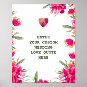 Blume für Wasserfarben - Sonderangebot für Hochzei Poster
