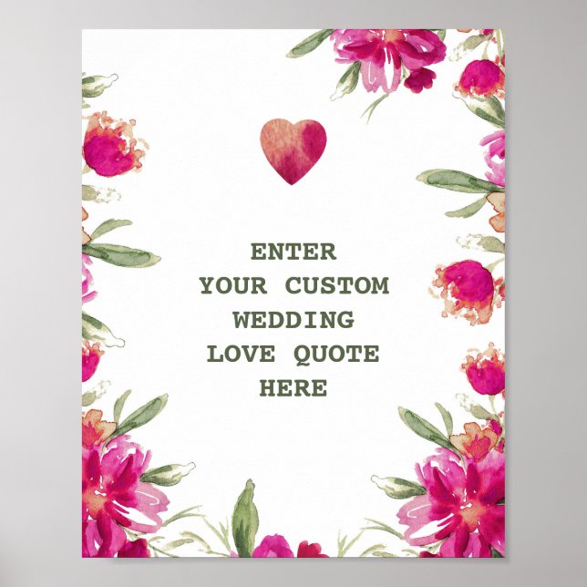 Blume für Wasserfarben - Sonderangebot für Hochzei Poster (Vorne)